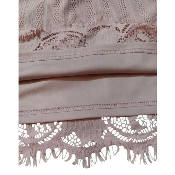 Lacey Boho Fairy Tunic Top Blouse XL Pastel Lavender Purple Flowy Yoke‎ Girly - Picture 6 of 10